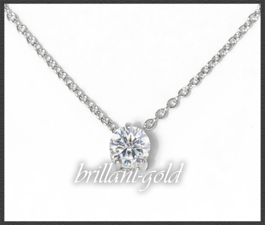 Brillant 585 Gold Collier, 0,45ct, Si2; Anhänger